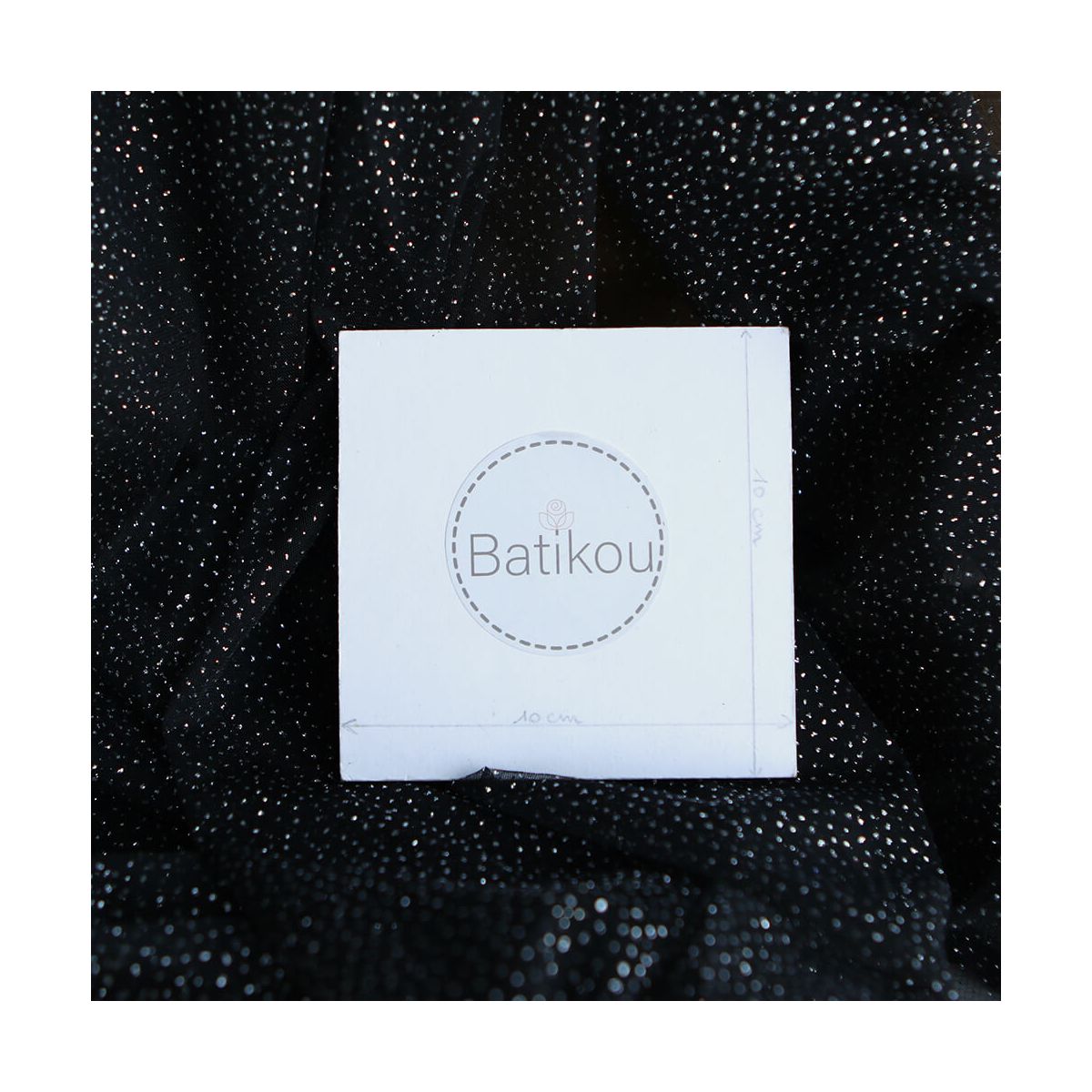 Tulle souple noir / argenté