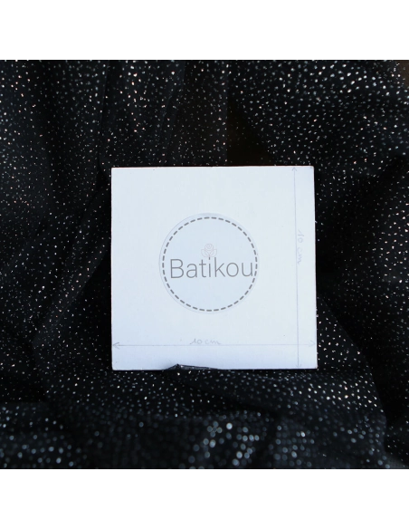 Tulle souple noir / argenté