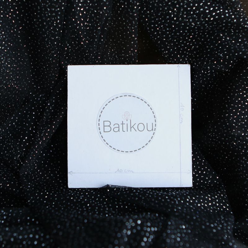 Tulle souple noir / argenté