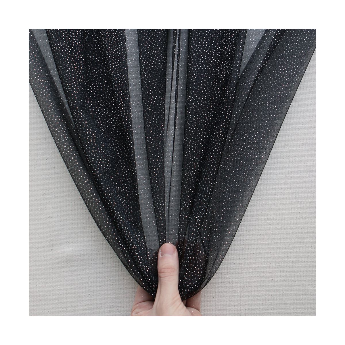 Tulle souple noir / argenté