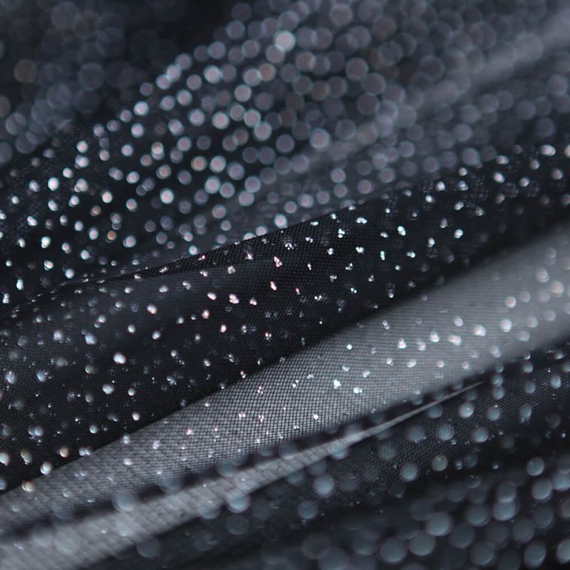Tulle souple noir / argenté