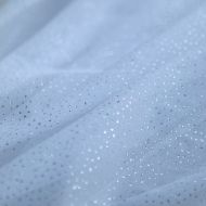 Tulle souple blanc / argenté