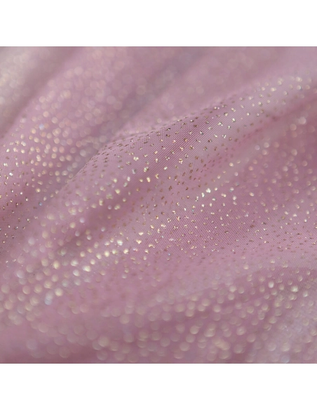 Tulle souple vieux rose / doré