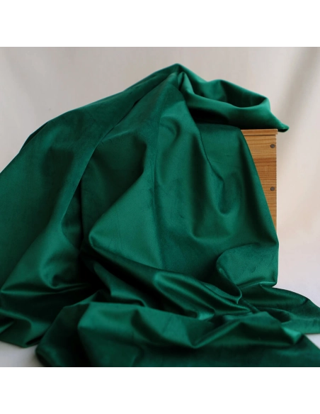 Velours ras coloris émeraude