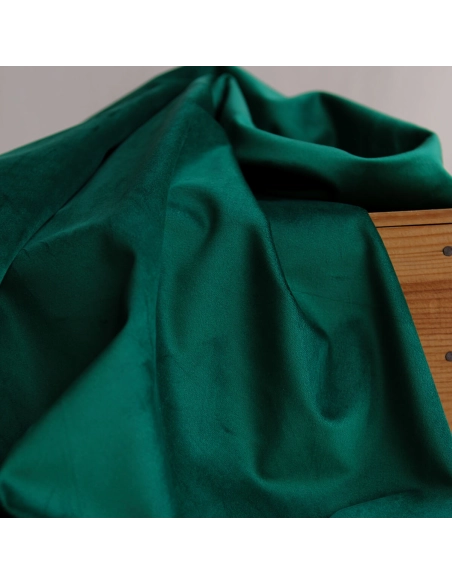 Velours ras coloris émeraude