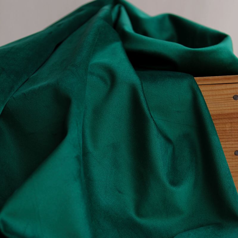 Velours ras coloris émeraude