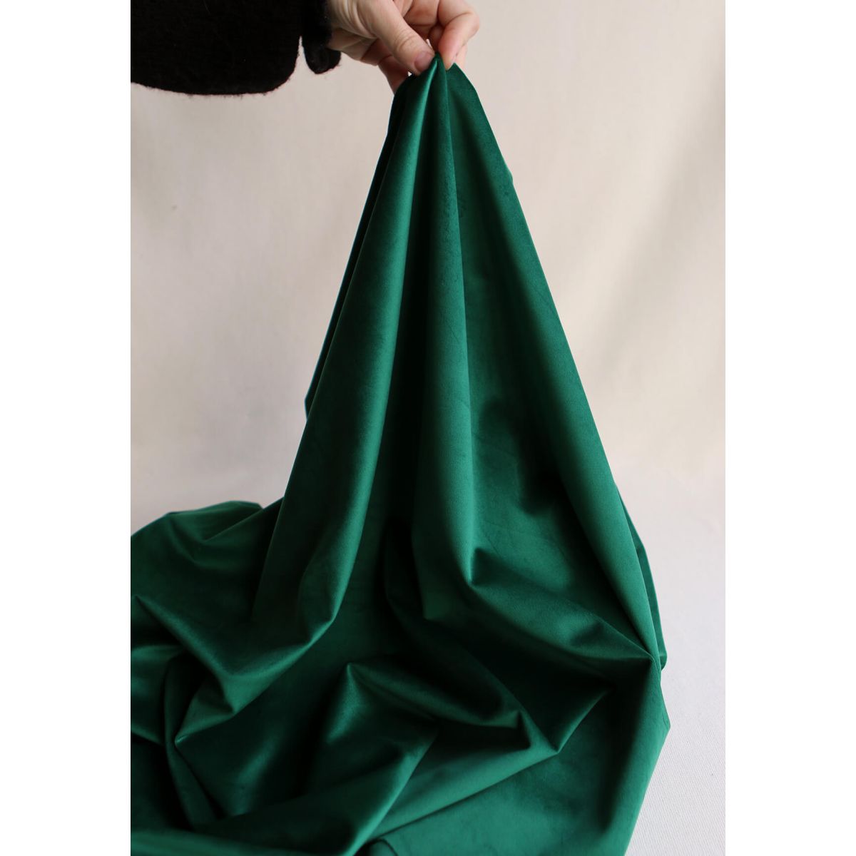 Velours ras coloris émeraude