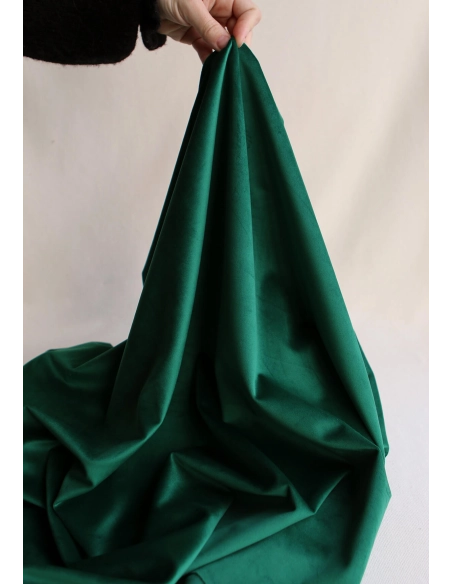 Velours ras coloris émeraude