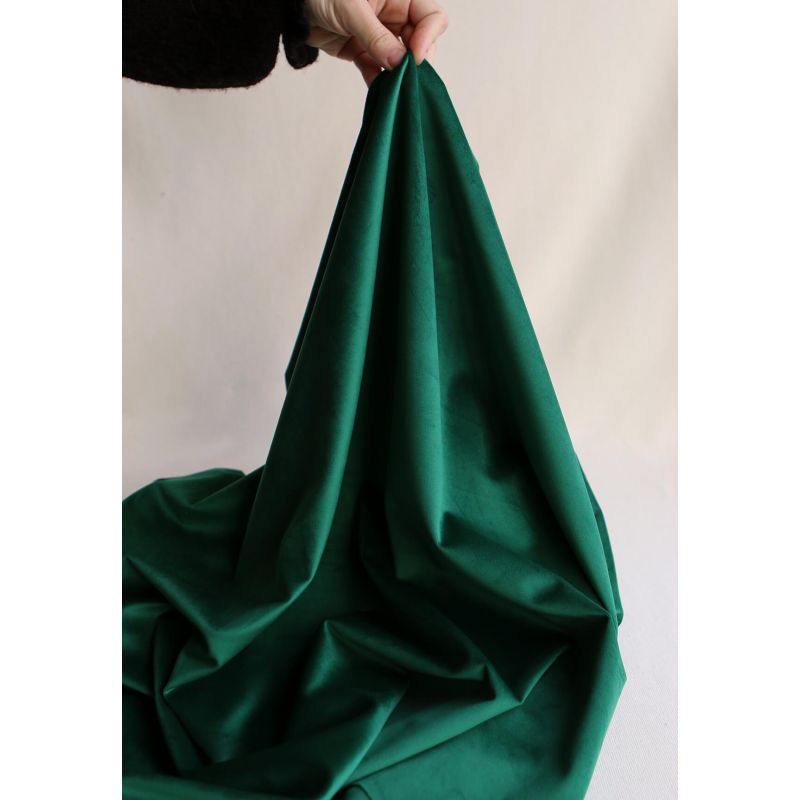 Velours ras coloris émeraude