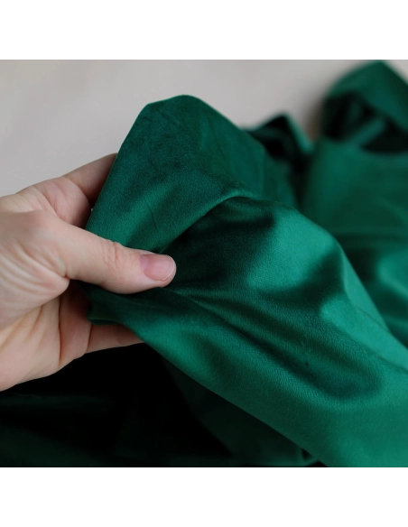 Velours ras coloris émeraude