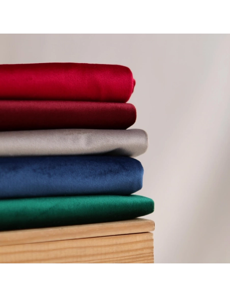 Velours ras coloris émeraude