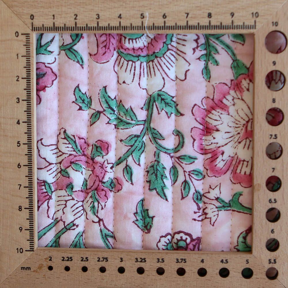 Keya - Tissu indien matelassé double face coton hand block largeur 100cm