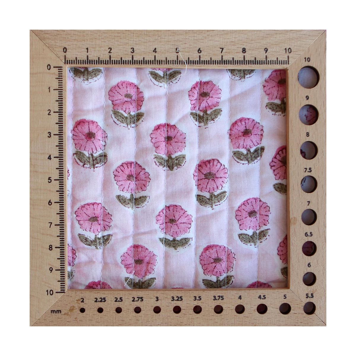 Keya - Tissu indien matelassé double face coton hand block largeur 100cm