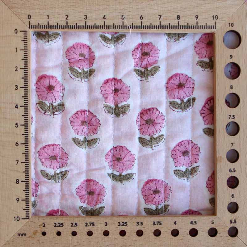 Keya - Tissu indien matelassé double face coton hand block largeur 100cm