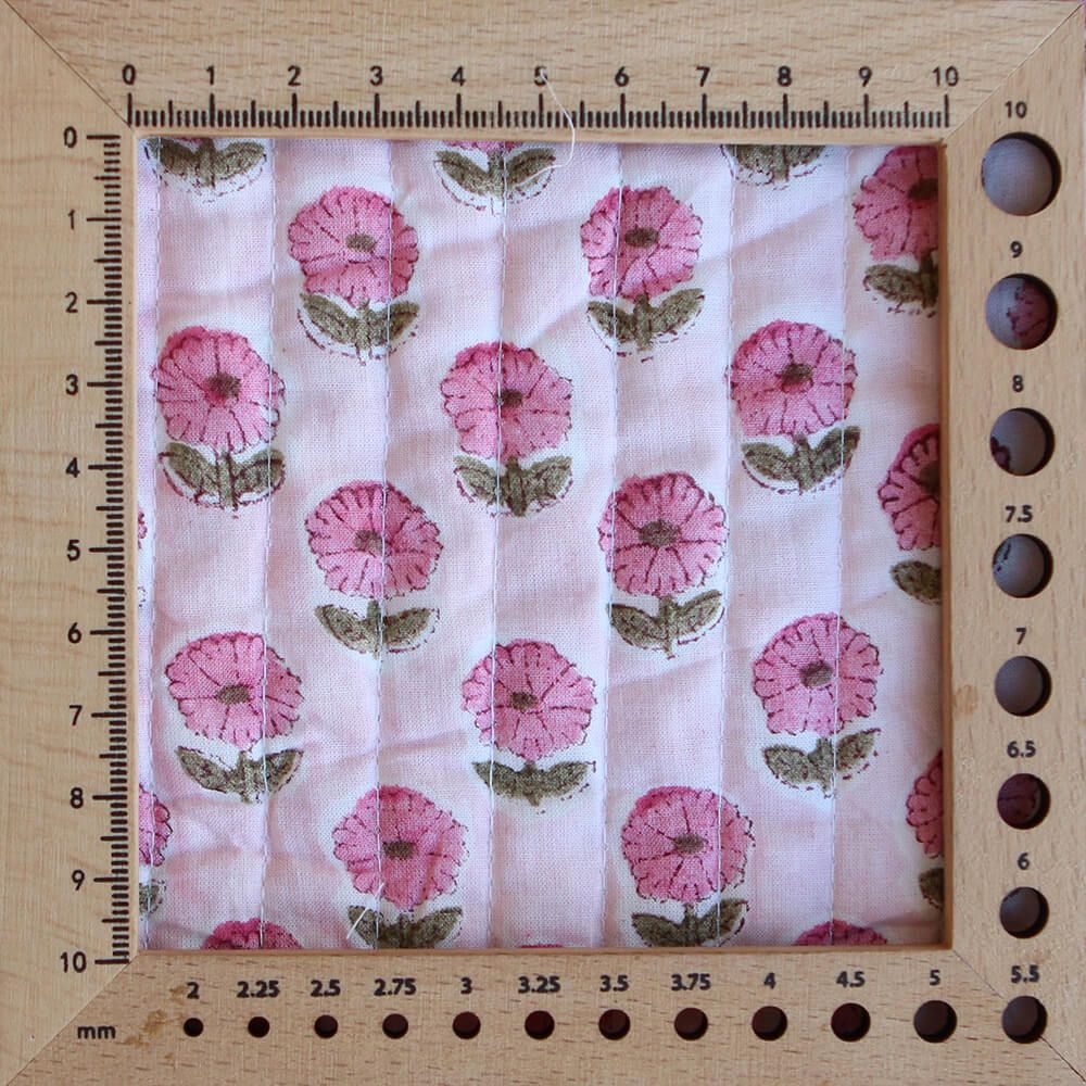 Keya - Tissu indien matelassé double face coton hand block largeur 100cm