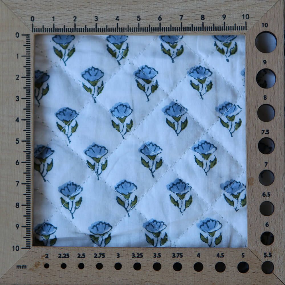 Anika - Tissu indien matelassé double face coton hand block largeur 100cm