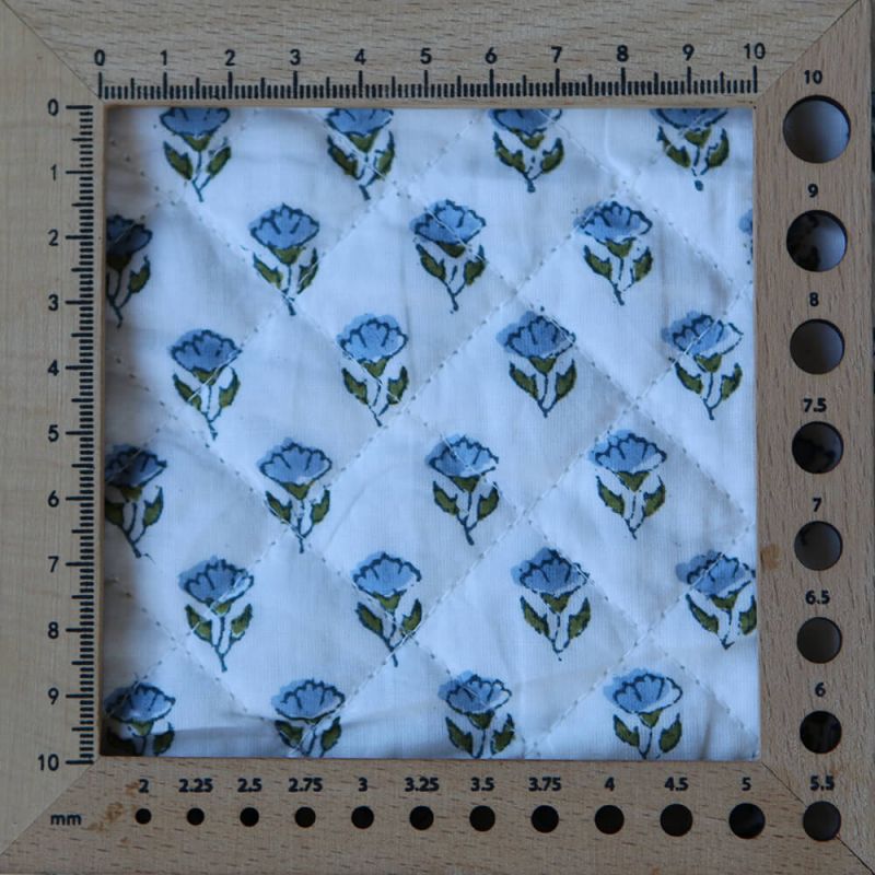 Anika - Tissu indien matelassé double face coton hand block largeur 100cm