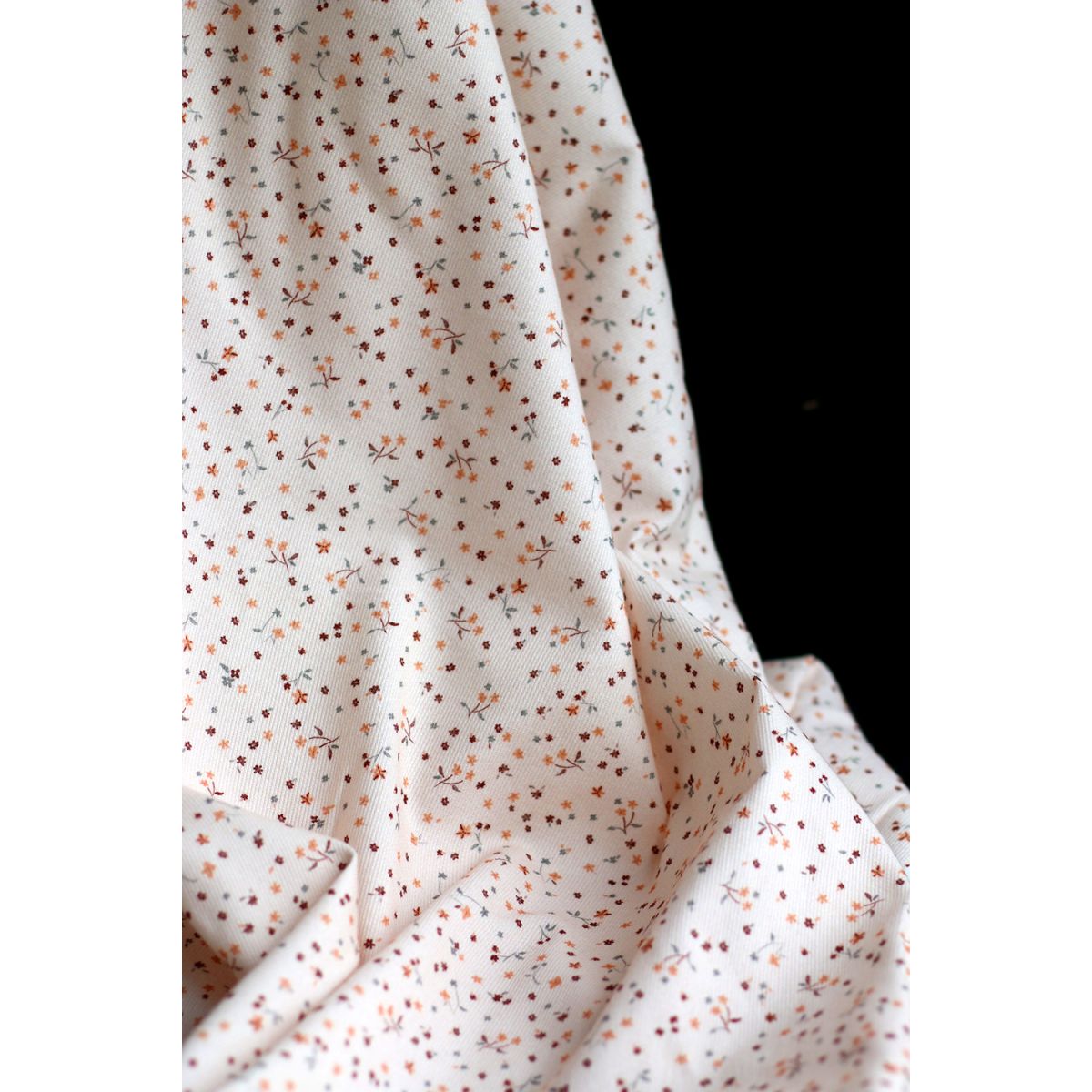 Leo - Piqué fin de coton organique duveteux imprimé cuivre