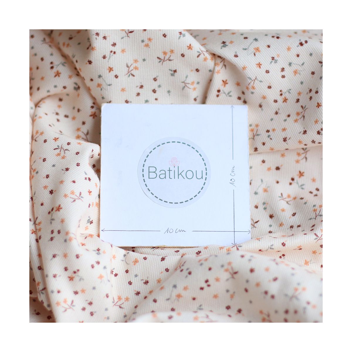 Leo - Piqué fin de coton organique duveteux imprimé cuivre