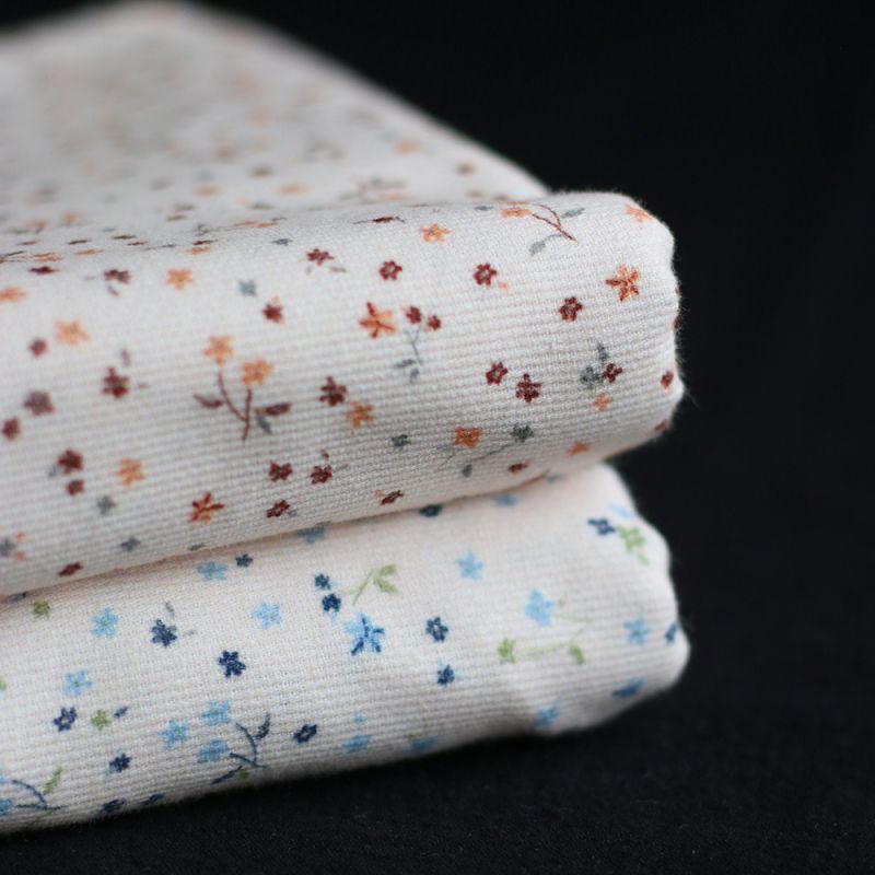 Leo - Piqué fin de coton organique duveteux imprimé cuivre