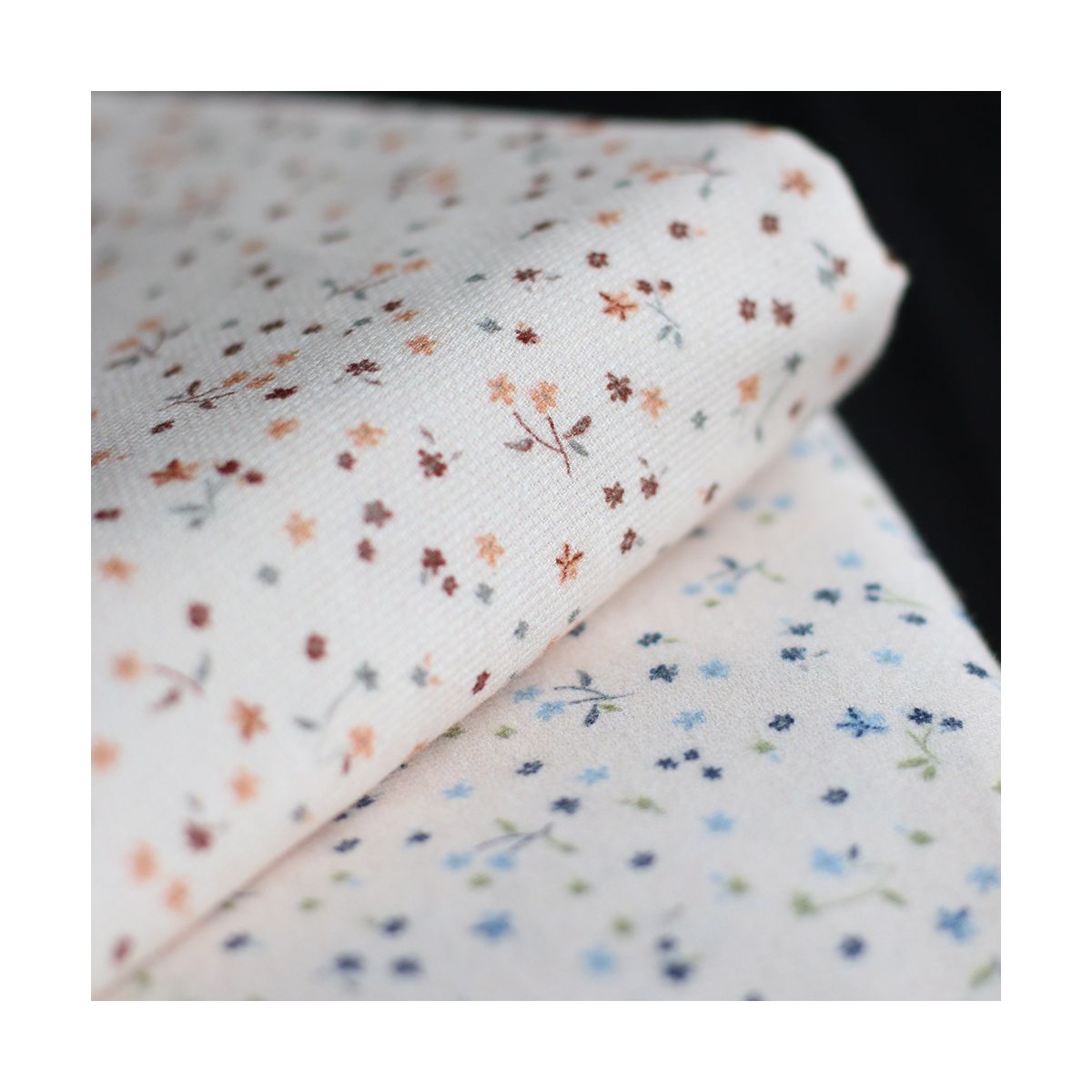 Leo - Piqué fin de coton organique duveteux imprimé cuivre