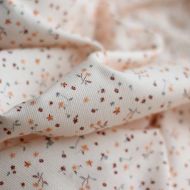 Leo - Piqué fin de coton organique duveteux imprimé cuivre