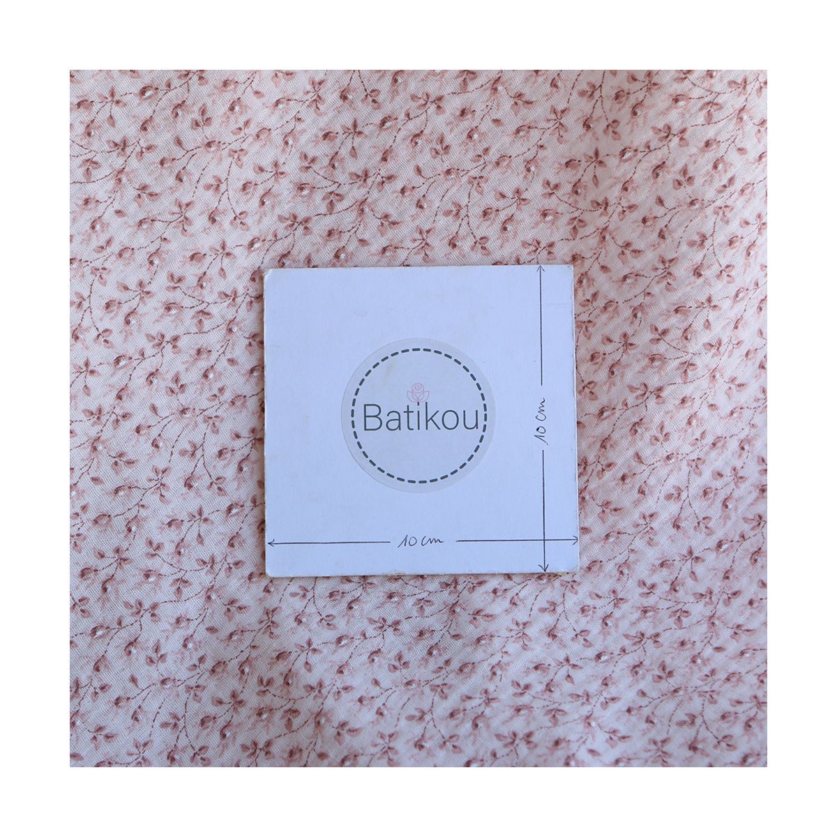 Harper - Double gaze de coton motif fleuri fond rose clair