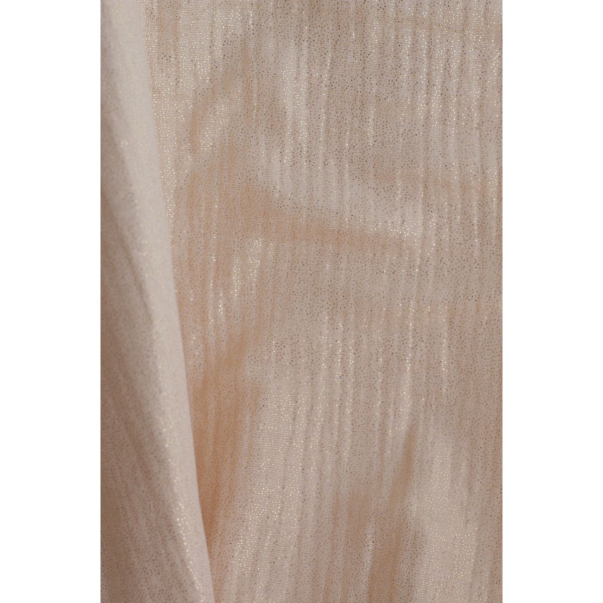Double gaze de coton crème nude à paillettes