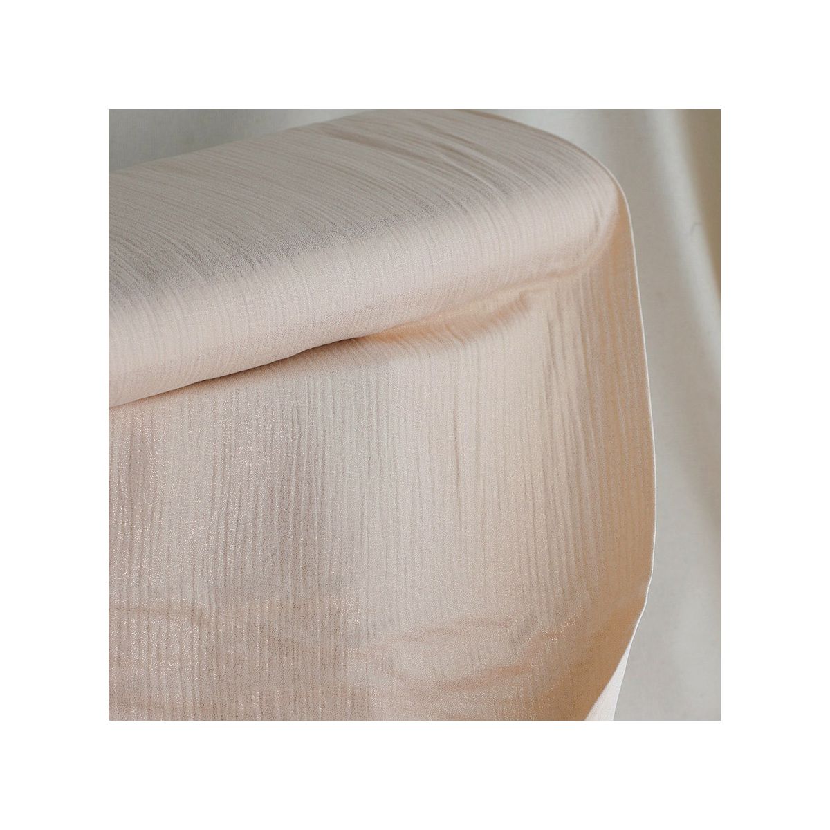 Double gaze de coton crème nude à paillettes