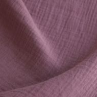 Double gaze de coton BIO unie bois de rose