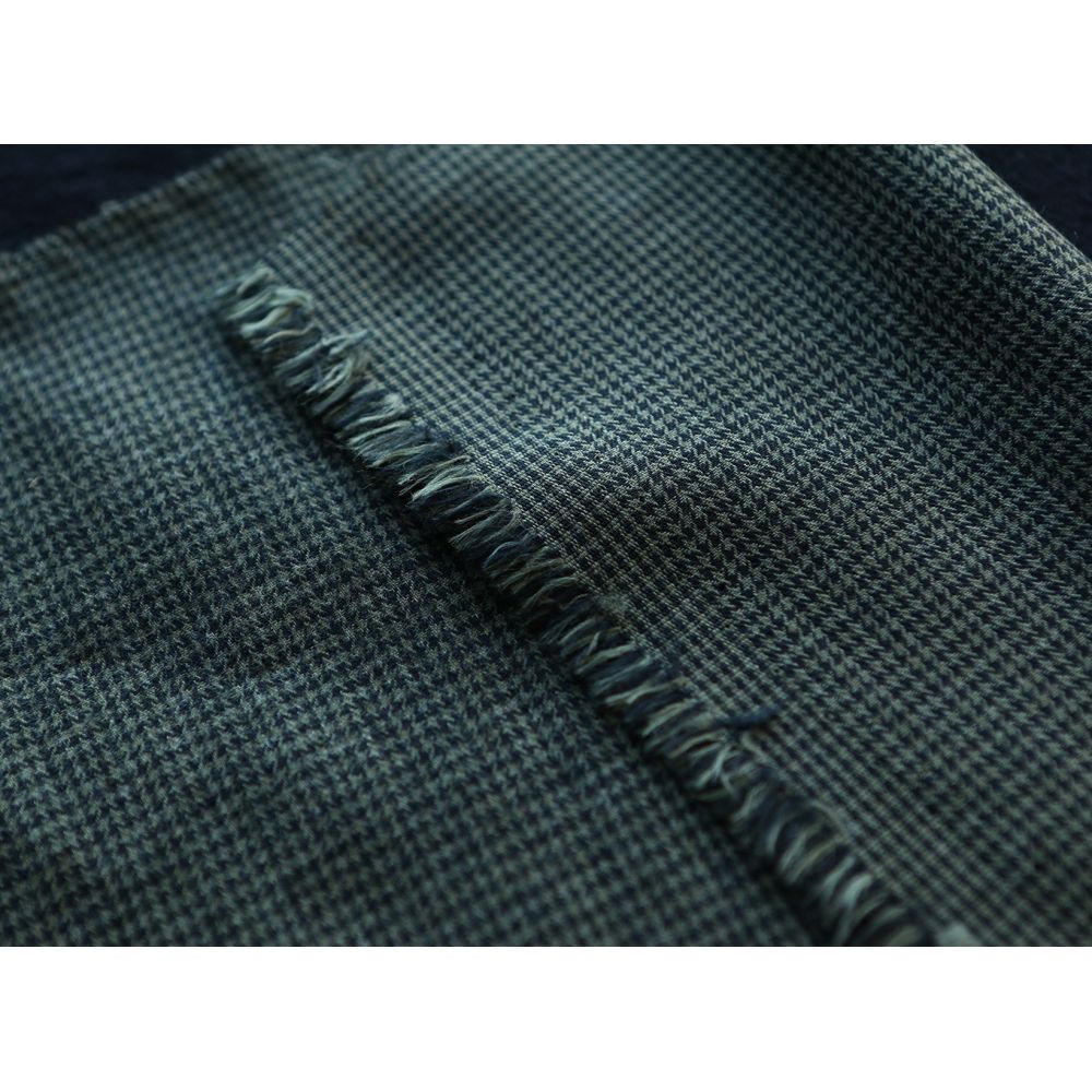 Coco - Coton gratté doux tissage mini pied de poule (pied de puce) Kaki