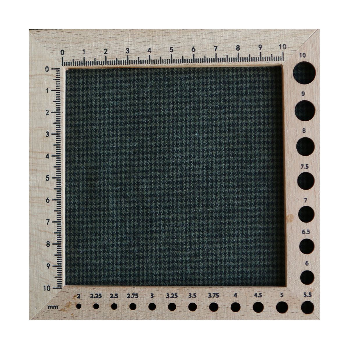 Coco - Coton gratté doux tissage mini pied de poule (pied de puce) Kaki