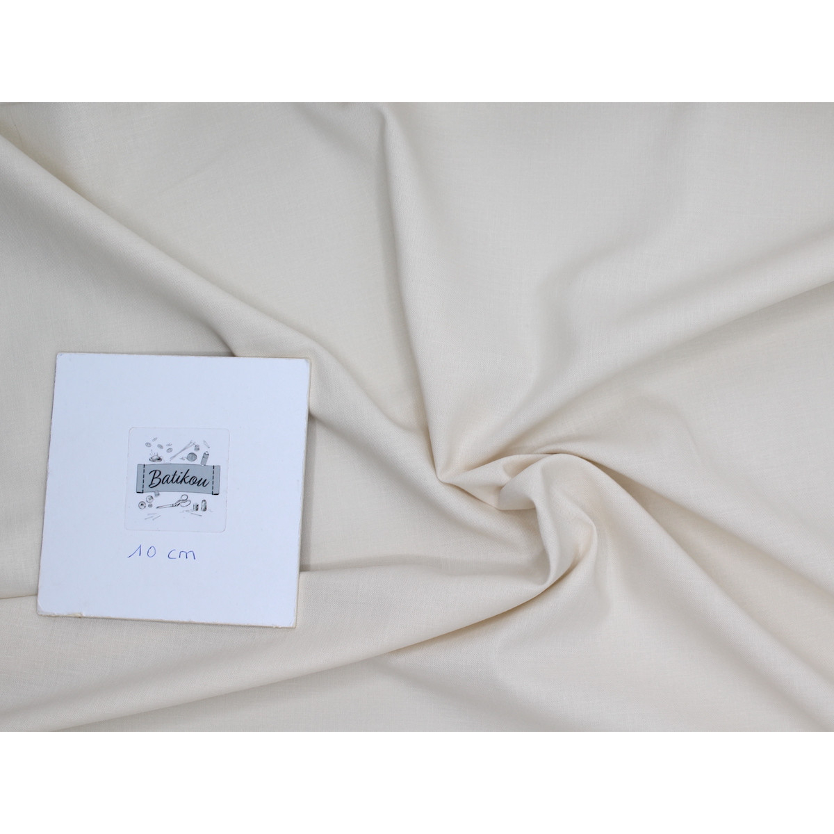 Popeline de coton douce qualité SWEET coloris uni crème