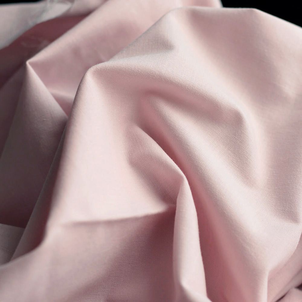 Popeline coton douce qualité SWEET coloris uni rose tendre