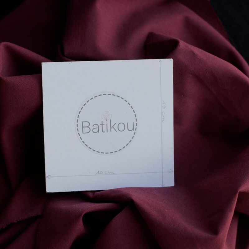 Popeline coton douce qualité SWEET coloris uni bourgogne