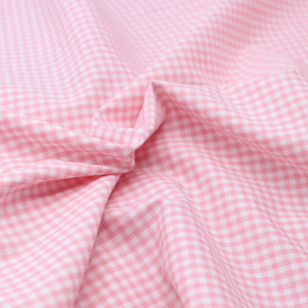 Coton vichy carreaux 2.7mm rose malabar