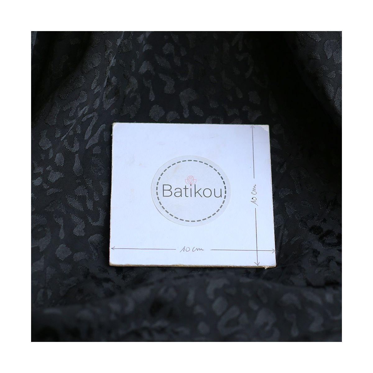 Lea - Viscose tissage jacquard graou / léopard noir