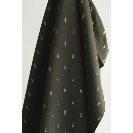 Viscose uni plumetis doré coloris vert kaki