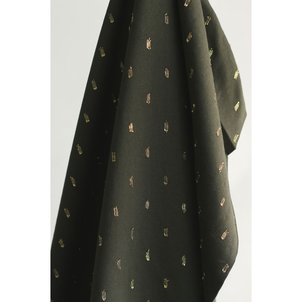 Viscose uni plumetis doré coloris vert kaki