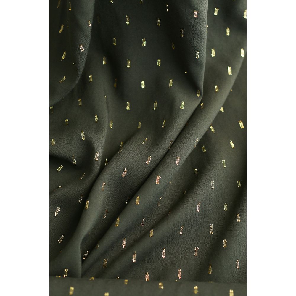 Viscose uni plumetis doré coloris vert kaki