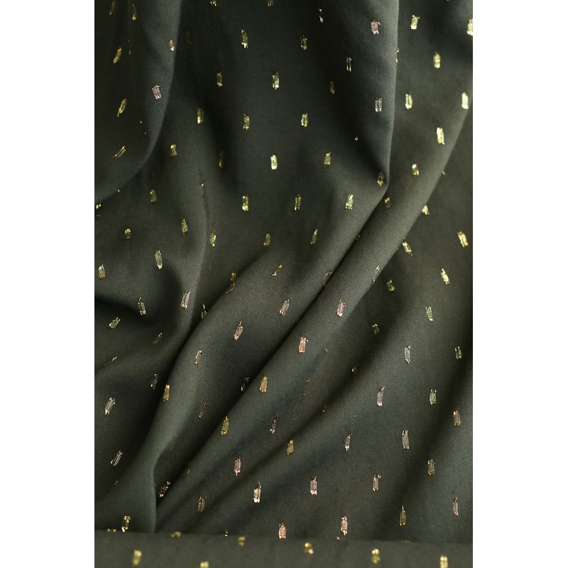 Viscose uni plumetis doré coloris vert kaki