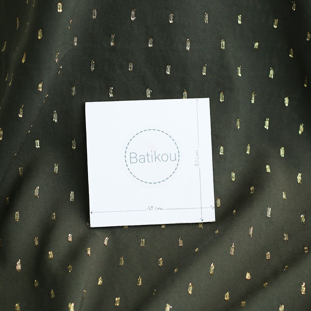 Viscose uni plumetis doré coloris vert kaki