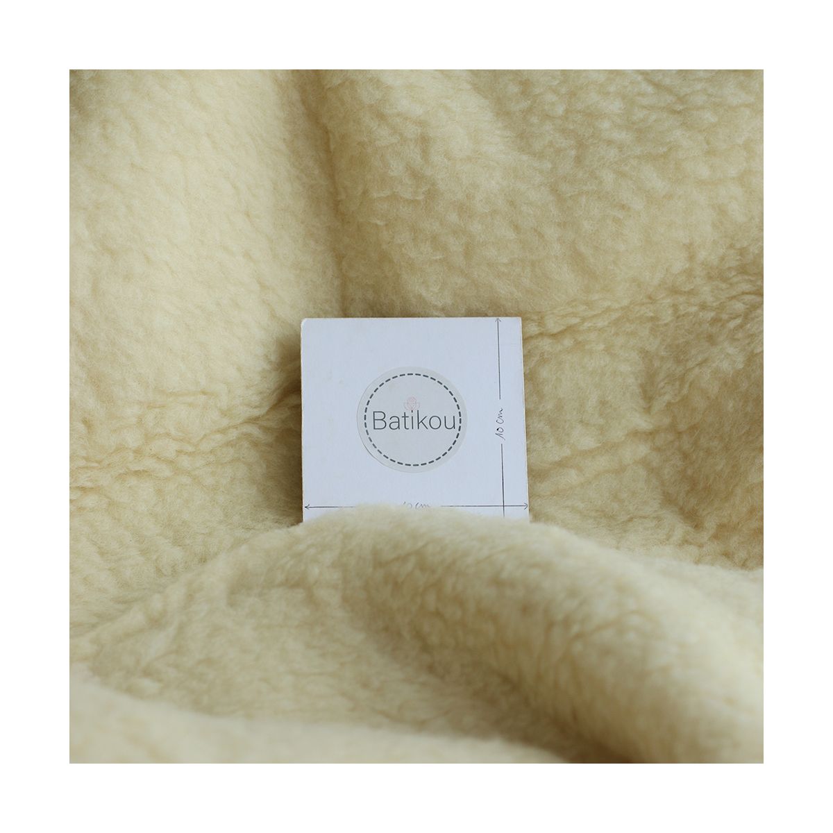 Shaun - Tissu fourrure laine vierge de mouton BIO tissée sur coton