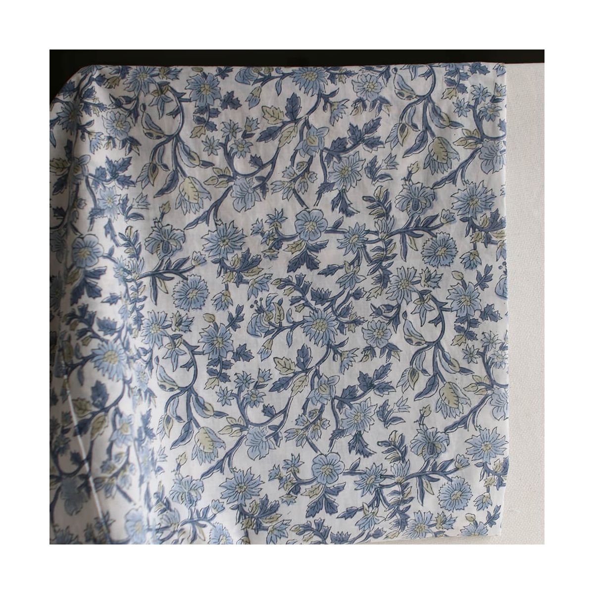 Tara - Tissu indien en coton imprimé main Hand Block