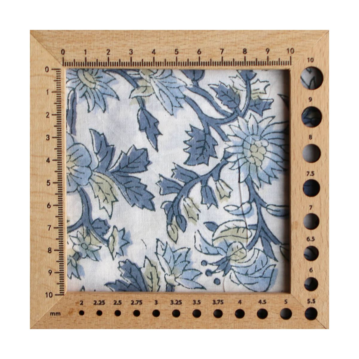 Tara - Tissu indien en coton imprimé main Hand Block