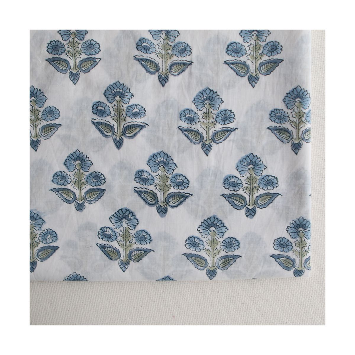 Tara B - Tissu indien en coton imprimé main Hand Block