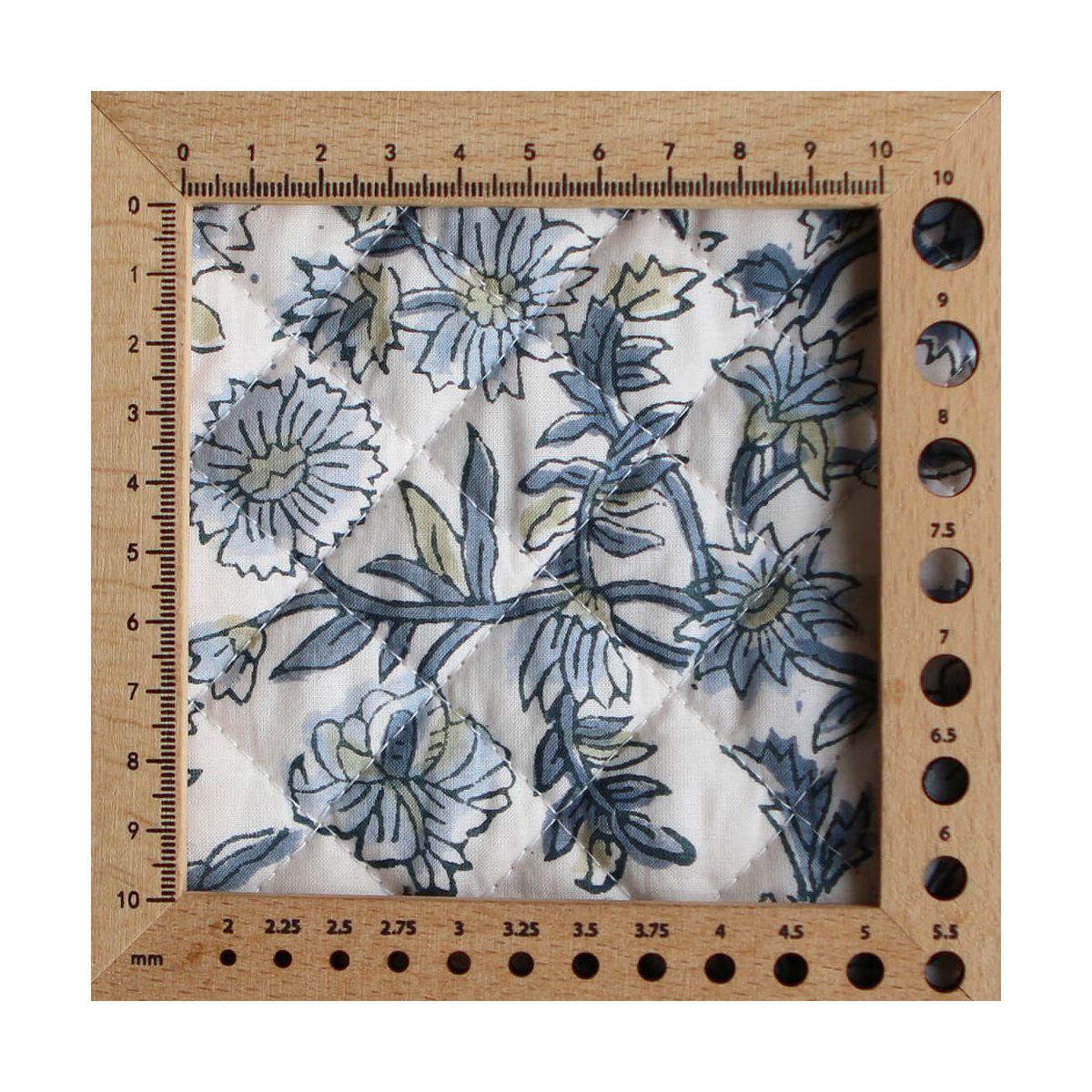 Tara - Tissu indien matelassé double face coton hand block largeur 100cm