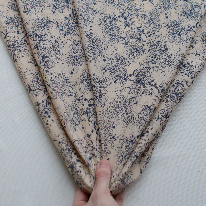 Anjali Bleu B- Tissu indien en coton imprimé main Hand Block