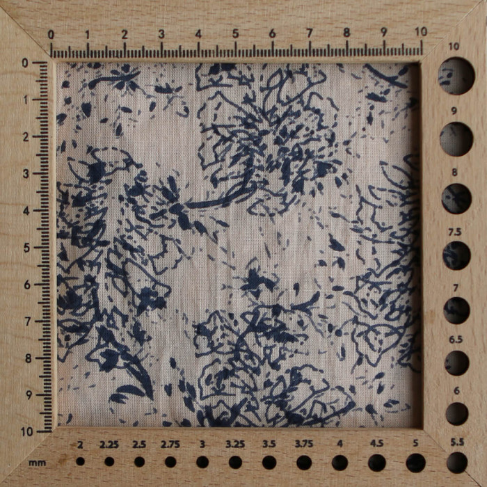 Anjali Bleu B- Tissu indien en coton imprimé main Hand Block