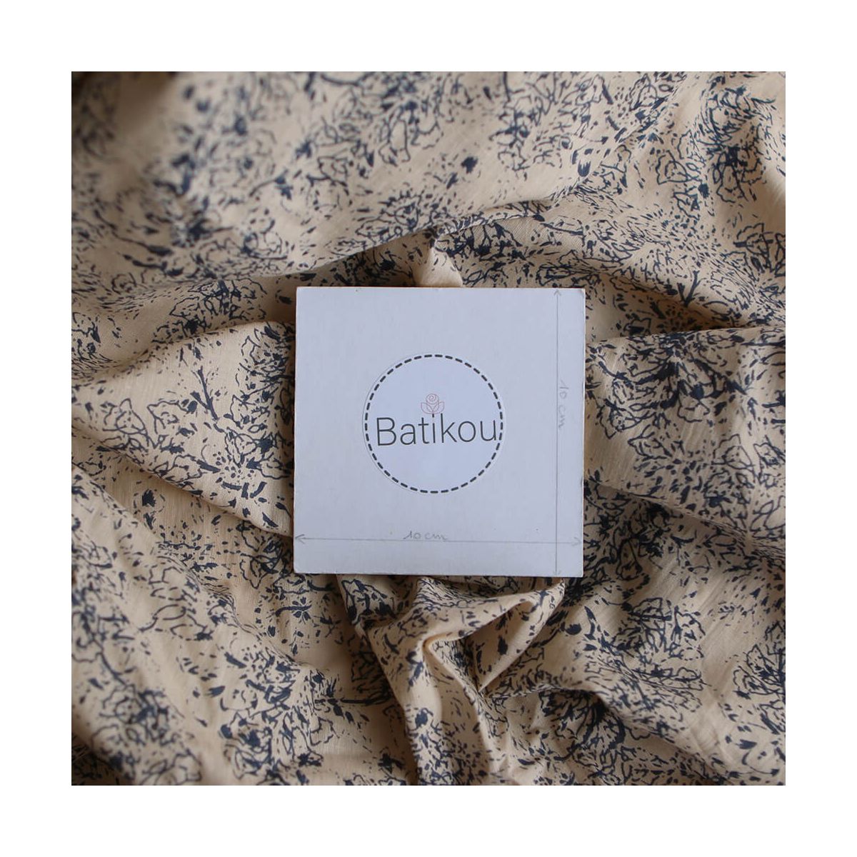 Anjali Bleu B- Tissu indien en coton imprimé main Hand Block